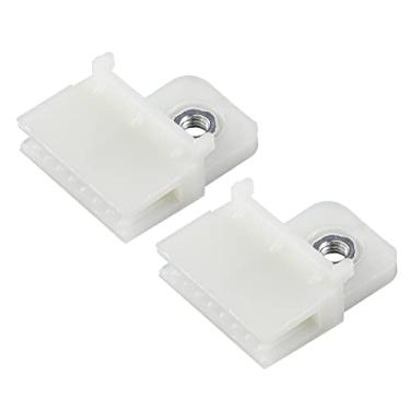 Imagem de VekAuto 2 peças de clipe de retenção de canal de vidro para porta de janela, 4,3 x 3,5 x 1,9 cm, clipe de faixa universal para carro, caminhão, van, plástico durável bege