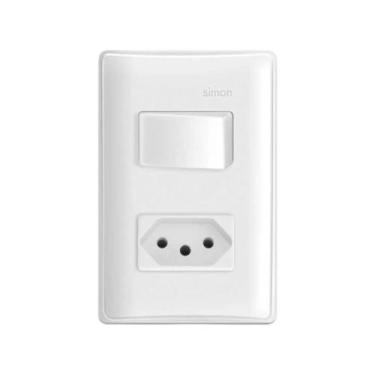 Imagem de Interruptor Simples + Tomada 10A Simon 19956-30