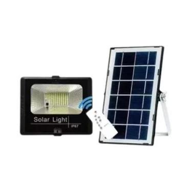 Imagem de Luzes De Inundação Solares Ajustáveis 25-500W Controle Remoto À Prova 