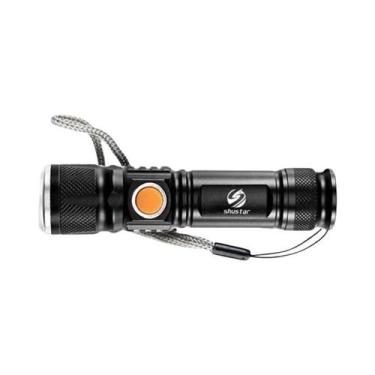 Imagem de Lanterna LED À Prova d'Água Com Zoom, Carregamento USB, 3 Modos, Tocha