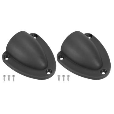 Imagem de Capa de ventilação de cabo de fio marinho de nylon de 2-15/81.3 cm, 2 peças de tampa de ventilação de plástico com parafusos de instalação para iate de barco, preta