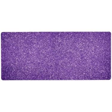 Imagem de Mouse pad roxo com glitter para jogos, controle de precisão, mouse pad grande para jogos, 80 x 40 cm, teclado para jogos