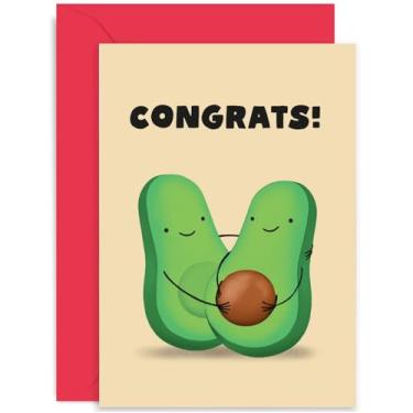 Imagem de Old English Co. Funny Baby Announcement Card for Mummy Daddy To Be - Cute Avocado Pregnancy New Baby Card - Baby Boy or Girl - Congratulations Welcome Little One for New Parents | Blank with EnvelopeF