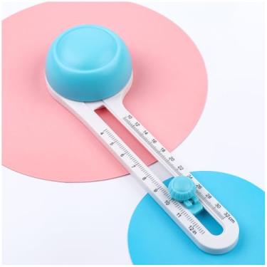Imagem de Briartw Cortador circular para papel, de 4 a 12 polegadas e 10 a 32 cm cortador circular rotativo ajustável com 3 lâminas, ferramenta de corte de papel redondo de 360 graus para álbuns, fabricação de