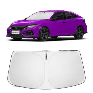Imagem de Para Honda Civic Para-brisas Para-brisas - Capa de Para-brisa Dobrável Civic 2016 2017 2018 2019 2020 2021 Acessórios Proteger o Carro de Raios Solares Sobrepostos Pára-sol Janela Reflexiva UV