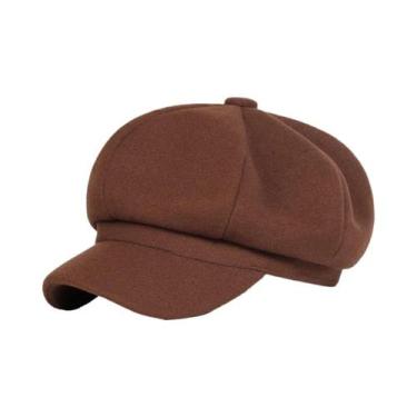 Imagem de Boina Unissex De Lã Corta-Vento, Chapéu De Algodão Cor Sólida Para Mod