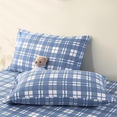 Imagem de Fronha xadrez estilo INS, design quadriculado, tamanho único e duplo, compatível com hotel, quarto, dormitório, casa, presente, estilo 3