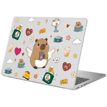 Imagem de BlHMCASE Compatível com MacBook Pro 33.0 cm capa M2 2025, 2024-2016 A2338 M1 A2251 A2289 A2159 A1989 A1708 A1706, capa protetora fofa Kawaii Capybara rígida para Mac Pro 13