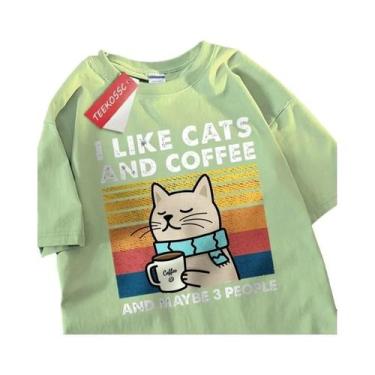 Imagem de Camiseta Unissex De Algodão Com Gola Redonda Estilo Hip Hop Solta - Me