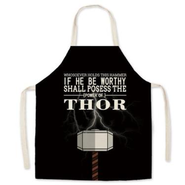 Imagem de Avental Thors Anime Cooking Kitchen Decor Flax 68x55cm - yiweisai