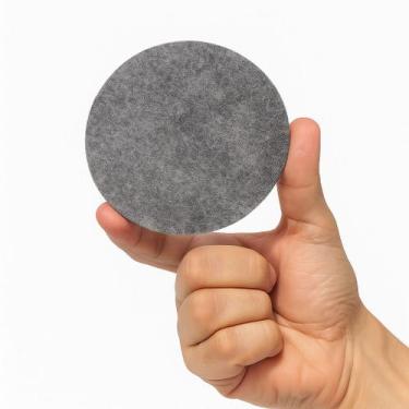 Imagem de Protetor De Feltro Adesivo Redondo Grande Anti Impacto 8,5cm Moveis Pi