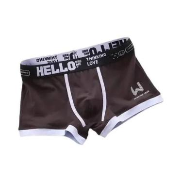 Imagem de Cuecas Boxer Masculinas De Algodão 2024 Confortáveis Respiráveis Com C