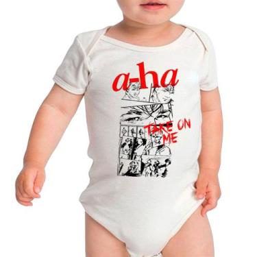 Imagem de Body infantil rock A-HA Take on Me - LADO B ROCK CAMISETAS, P, Branco