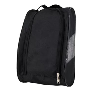 Imagem de harayaa Bolsa para transportar sapatos de golfe, ideal para viagens, treinos e academia. Feita em tecido Oxford respirável, perfeita para guardar acessórios, Preto