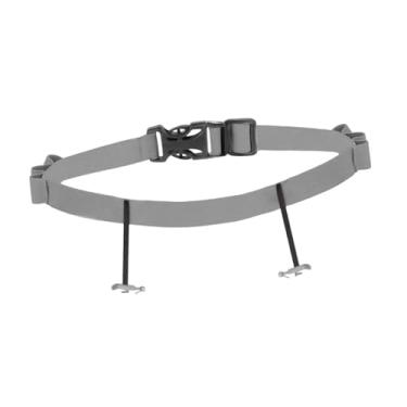 Imagem de oshhni Cinto de corrida para triatlo masculino e feminino profissional com suporte para número, leve, versátil, prático e essencial para corrida, Cinza Claro