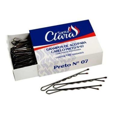 Imagem de Grampos Para Cabelo Penteados aço Profissionais Nº7  100Un - SANTA CLA