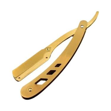 Imagem de Navalha Antiga Preta Para Homens, Faca De Barbear Sem Lâmina, Ferramen