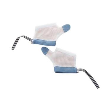 Imagem de Luvas Anti-Mordida Para Bebês 1 Par Proteção Para Mãos De Bebês E Cria