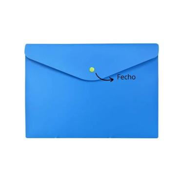 Imagem de Envelope Plástico com Botão A4 Azul - Dello