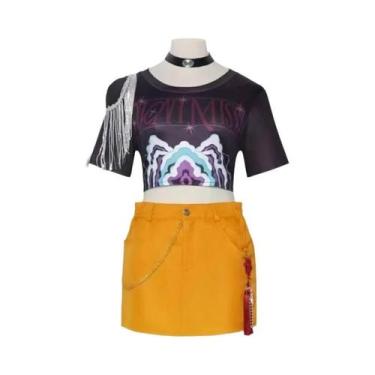 Imagem de Fantasia De Halloween Para Crianças KPop Mira Com Peruca Para Mulheres