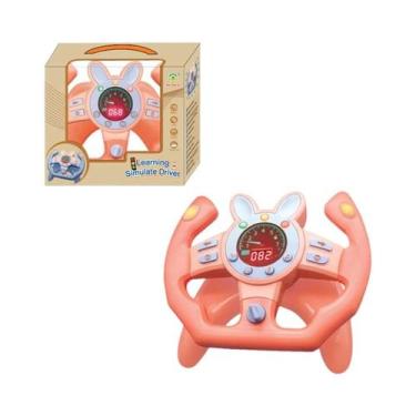 Imagem de Brinquedo De Volante Elétrico Para Crianças Com Luz E Som, Carro Educa