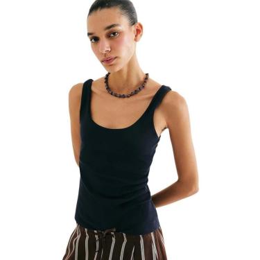 Imagem de Regata Hering Feminina Drapeada Em Ribana-Feminino