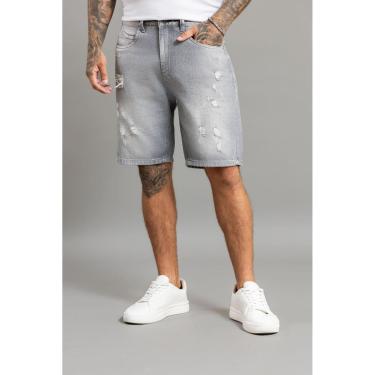 Imagem de Bermuda Jeans Masculina Slim Destroyed Dialogo-Masculino