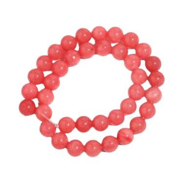 Imagem de Contas De Pedra De Calcedônia Rosa 1 Fio, Jades Naturais Para DIY, Ace