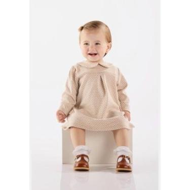 Imagem de Vestido para Bebê de Manga Longa em Jacquard Xadrez Up Baby-Feminino