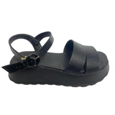 Imagem de Sandália Plataforma Alta Moleca Feminina Confortável Fivela-Feminino