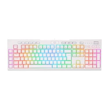 Imagem de Teclado Mecânico Gamer Redragon Brahma Pro - ABNT2 - RGB Chroma Switch Marrom - Branco K586W-RGB-PRO-Unissex