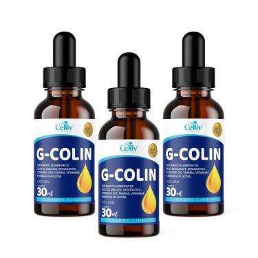 Imagem de Kit 3x G-Colin (Óleo de Abacate, Q10, taurina e Minerais) Em Gotas 30ml Celliv-Feminino