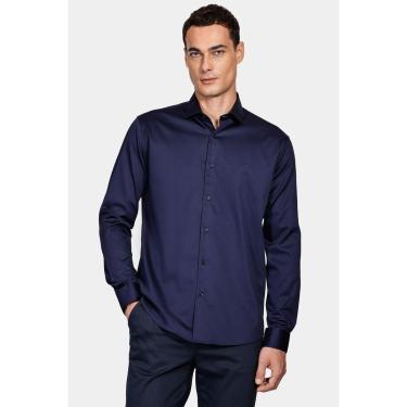 Imagem de Camisa Aramis Slim Cetim Stretch Marinho-Masculino