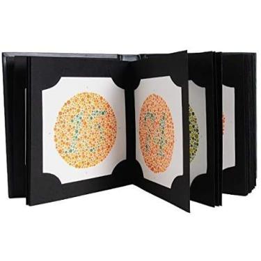 Imagem de KASHSURG Ishihara Livros de tabela de teste para deficiência de cor 38 placas edição 2018 com manual do usuário e oclusor de um olho