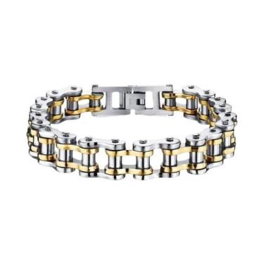 Imagem de Pulseira De Corrente De Motocicleta Estilo Punk Masculina, Joias De Mo