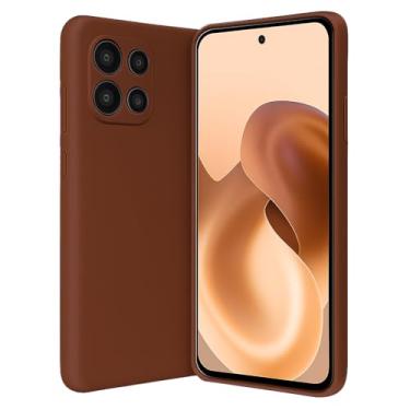 Imagem de Capa Capinha PREMIUM Para Motorola Moto G86 Silicone Aveludado [Proteção de Câmera] (MARROM)