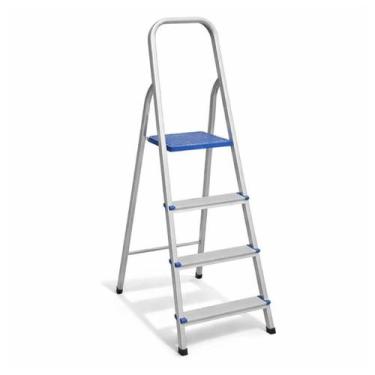 Imagem de Escada Doméstica em Alumínio com 4 Degraus - Real Escadas