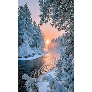 Imagem de Pietras de Diamante Redondas 5D DIY Pintura com Diamantes para Decoração Parede Residencial Área Completa Tela e Resina Inclui Pacotes Prato Caneta Adesiva Quadro Não Incluído