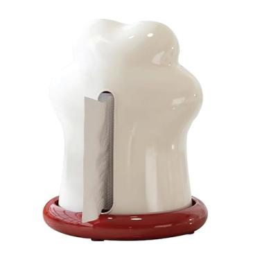 Imagem de Capa para caixa de lenços de papel Caixa de lenços papel em formato pata gato, simples, para carro, armazenamento doméstico, entrada, mesa chá, toalha