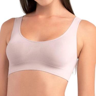 Imagem de Top She 750.02 Regata Sem Aro Sem Bojo Não Marca Microfibra, Rosa, Cla
