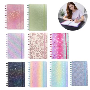 Imagem de Caderno Inteligente B5 com Discos Removíveis 80 Folhas Capa Dura Reutilizável (CORAÇÃO FRUTAS LILAS)