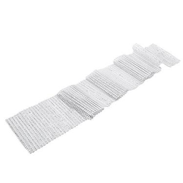 Imagem de 24 Fileiras de Fita Malha Diamante Simulado Envolvente Brilhante Elegante Decorativa Plástico para Decoração Casamento Festa Aniversário