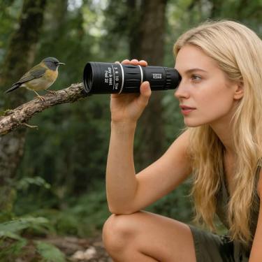 Imagem de Telescópio monocular de alta potência 16 x 52 – BAK4 Prism Monocular compacto à prova d'água para caça, caminhadas e observação de pássaros