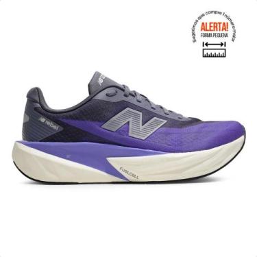 Imagem de Tenis New Balance Fuelcell Rebel V5 Masculino, 42, Roxo, Cinza