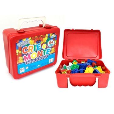 Imagem de Maleta Crie E Monte Blocos De Montar 84 Peças Mini Toys