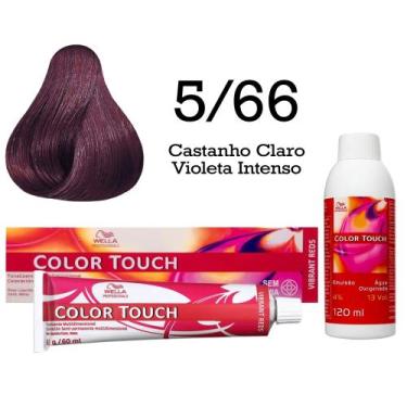 Imagem de Tonalizante Color Touch 5.66 Castanho Claro Violeta Intenso Emulsão Ox