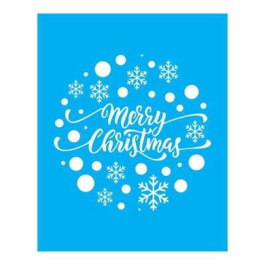 Imagem de Stencil Tamako Merry Christmas - 20X25Cm - Ref B784