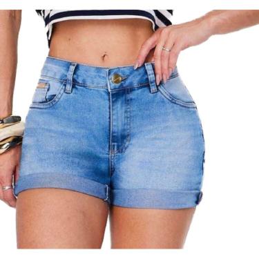 Imagem de Shorts Max Denim Medio UP Feminino - Jeans claro