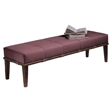 Imagem de Recamier 140cm Martínez Veludo Pés Madeira Rosa/imbúia