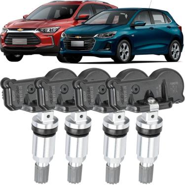 Imagem de Kit 4 Sensor Tpms Pressão Pneus Onix Tracker 2020 A 2024